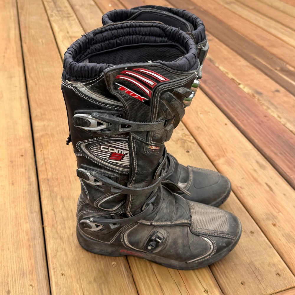 Fox Racing Comp 5 Motocross Boots Mens Black Dirt Bike Riding Off-Road Gear